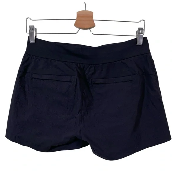Athleta Shorts Womens Black Size 4 Trekkie Ripstop Trail Hiking Nylon Active - Picture 3 of 12